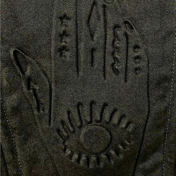 Dangerfield Black Friday NWT Goth Black Palmistry Lace Up Back Corset Top 4/6 - Picture 4 of 9